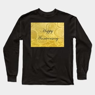 Anniversary Swirls Gold Long Sleeve T-Shirt